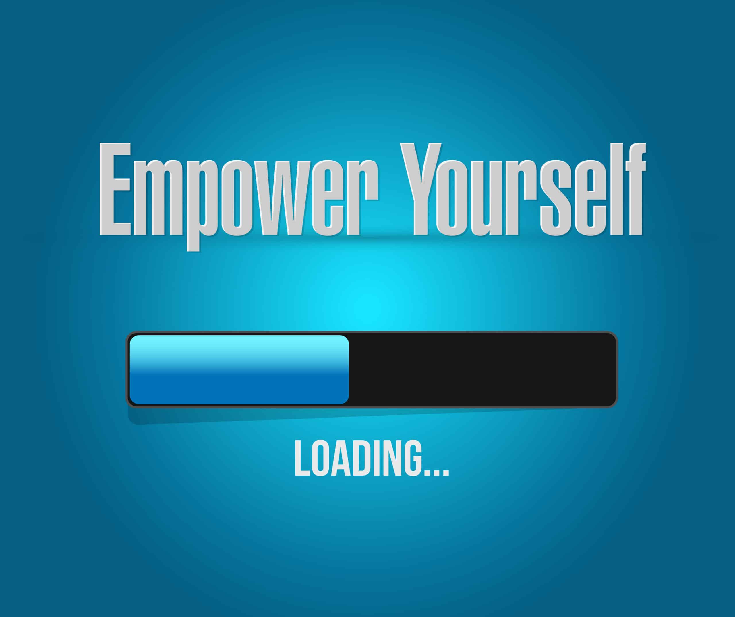Empower Yourself loading bar sign concept illustration design graphic
